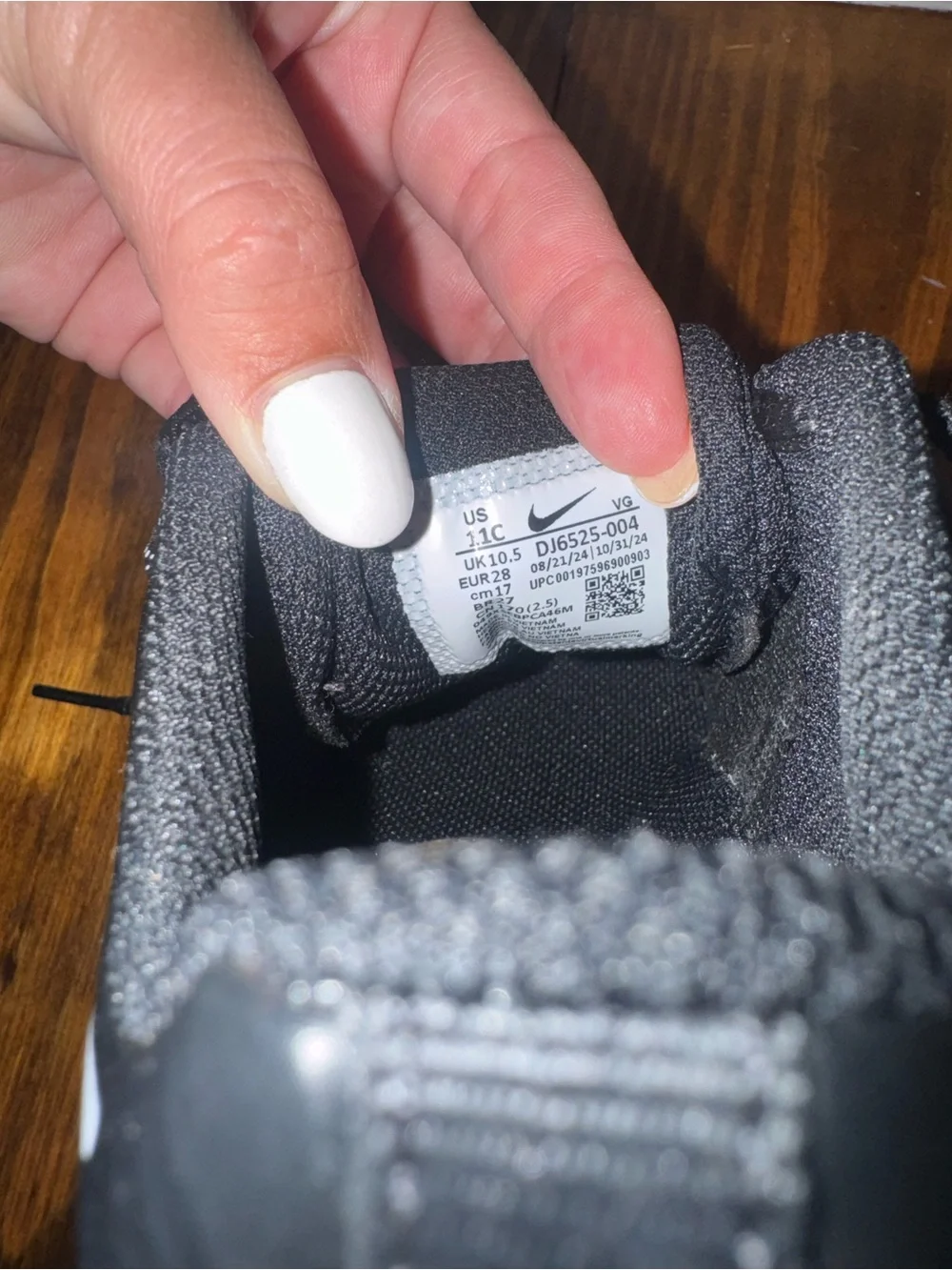 Nike Kids Black & White Rubber Cleats